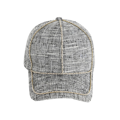 Grey Textured Baseball Cap