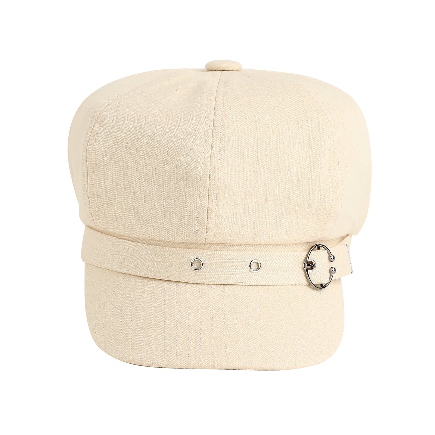 Solid Beige Newsboy Cap