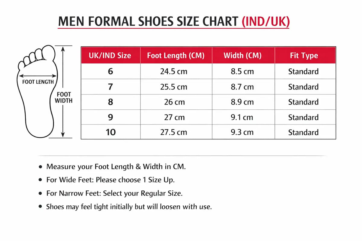 WUGO Latest Trendy Men Formal Shoes Office Shoes Outdoor Shoes Business Shoes For Men's & Boys - Black