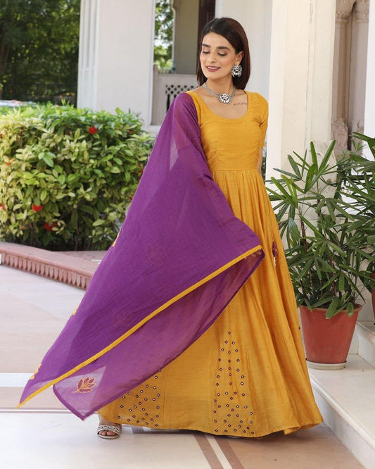 Alloy Mirrorwork Anarkali