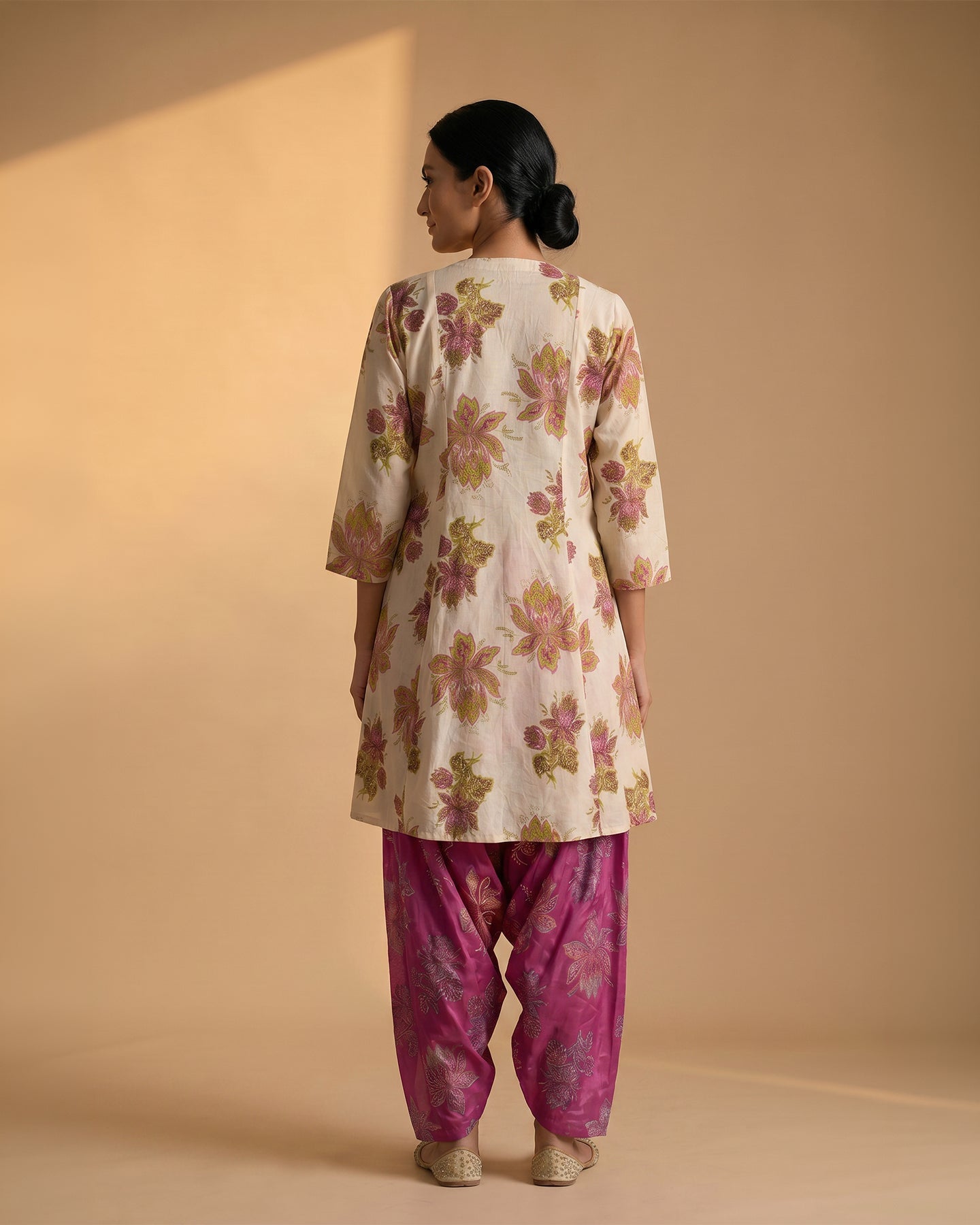 White Floral suit set