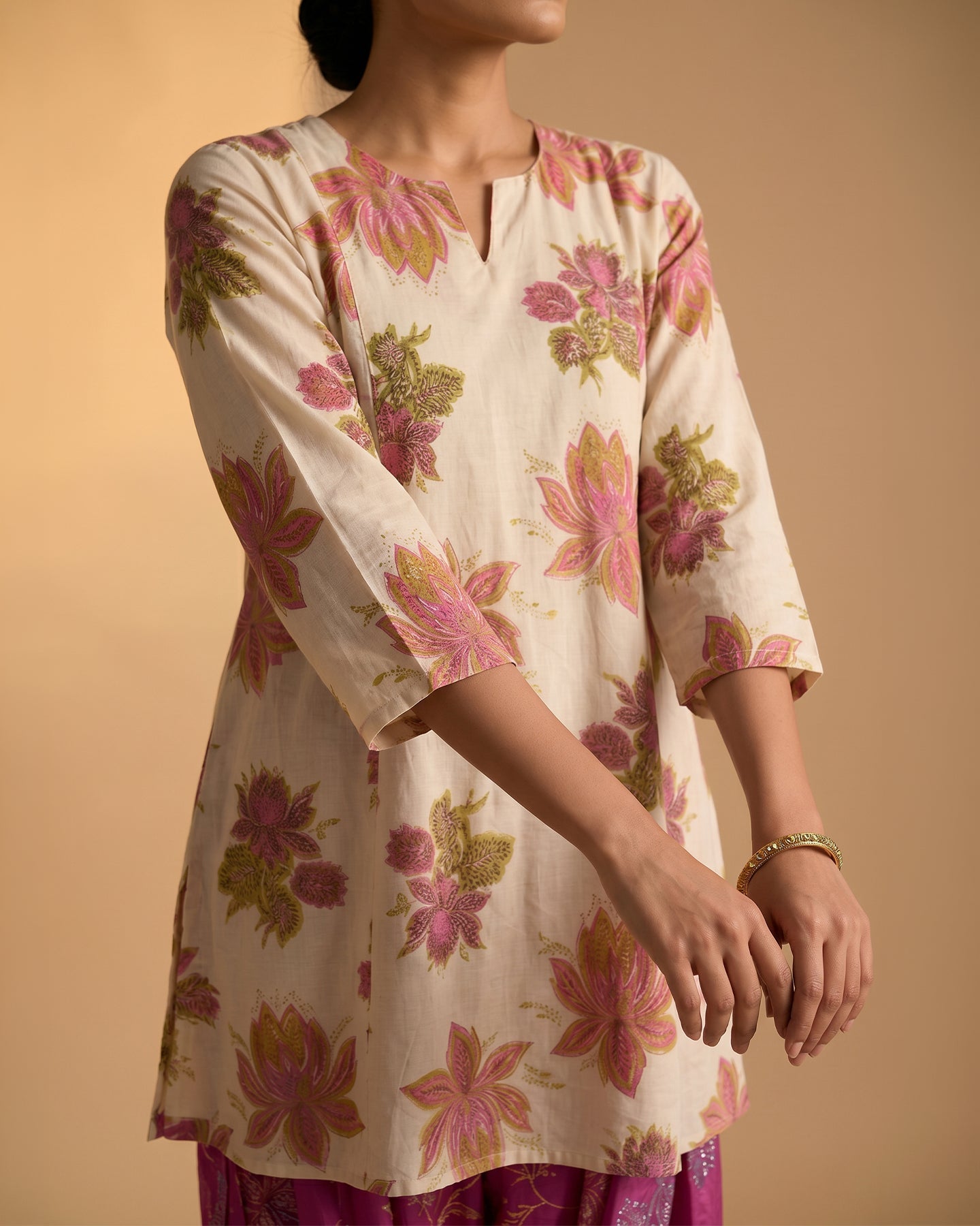 White Floral suit set