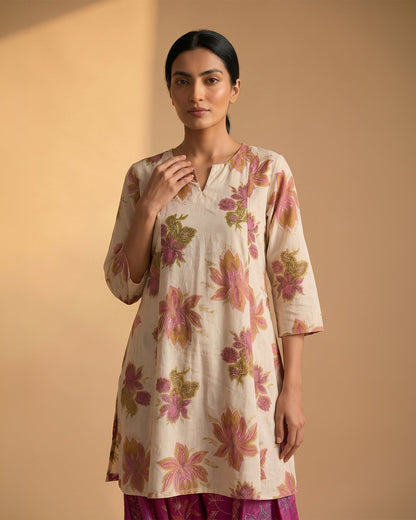 White Floral suit set