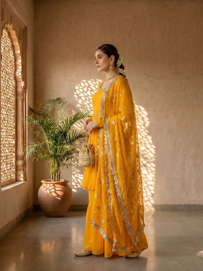 MARIGOLD SHARARA SET