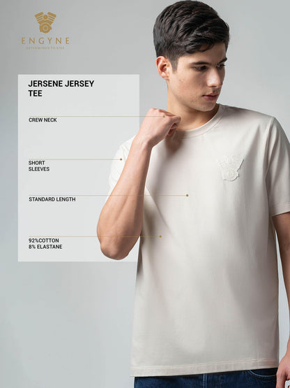 Iconic Emblem Beige Color T Shirt for Men