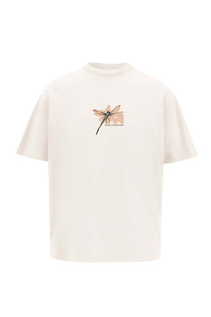Beautiful Cream Oversized Printed T-Shirt Main Character