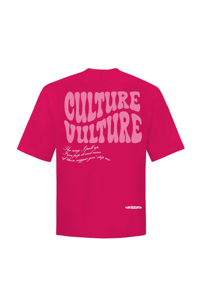Culture Vulture Printed Pink Oversized T-Shirt Main Character