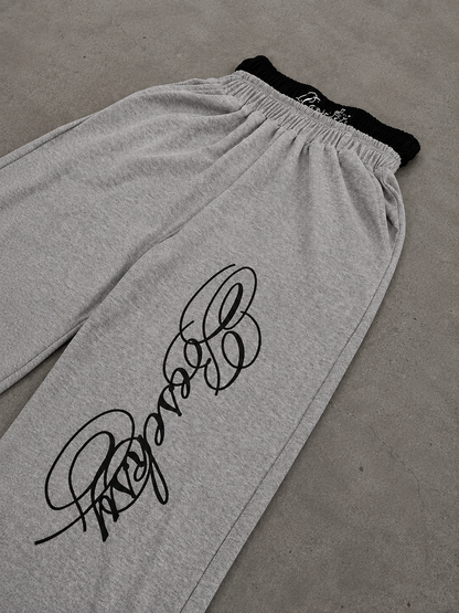 Scriptline Grey Baggy Pants