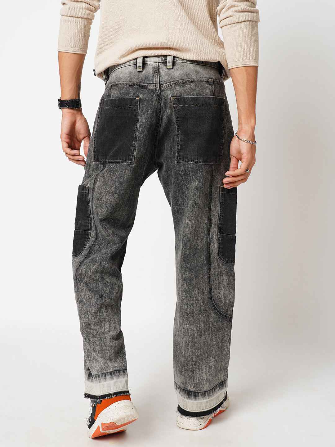 Men's Gray Scale Straight Fit B5IVE