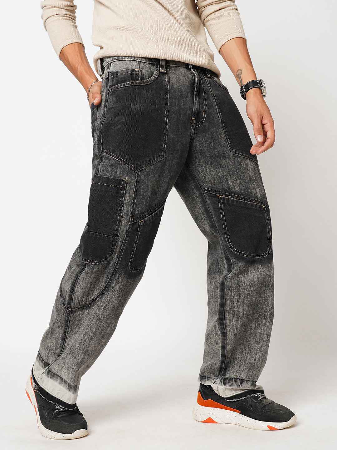 Men's Gray Scale Straight Fit B5IVE