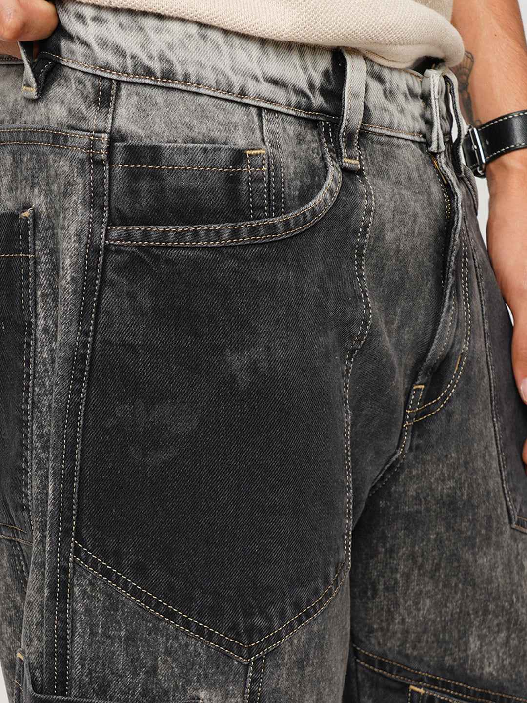 Men's Gray Scale Straight Fit B5IVE