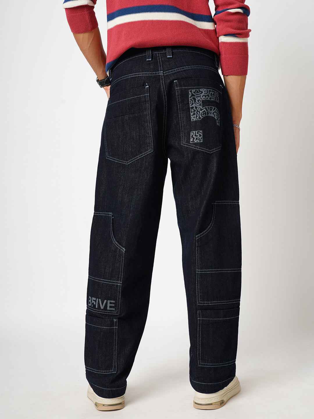 Men's Sketchy Blues Baggy Fit Jeans B5IVE
