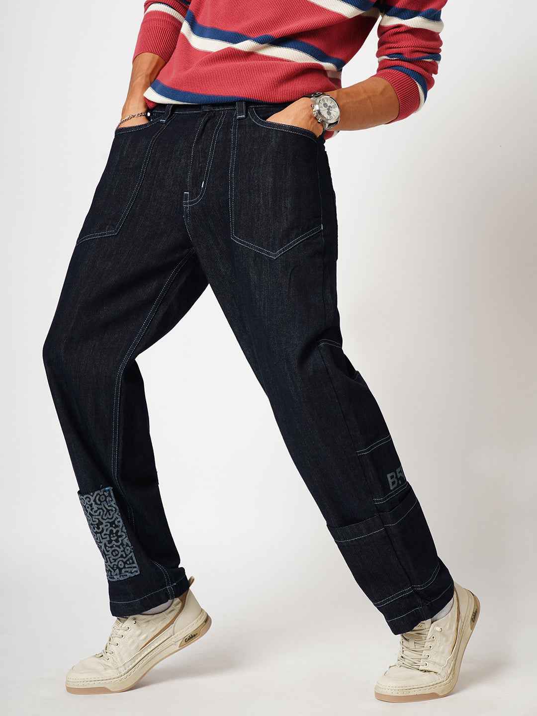Men's Sketchy Blues Baggy Fit Jeans B5IVE