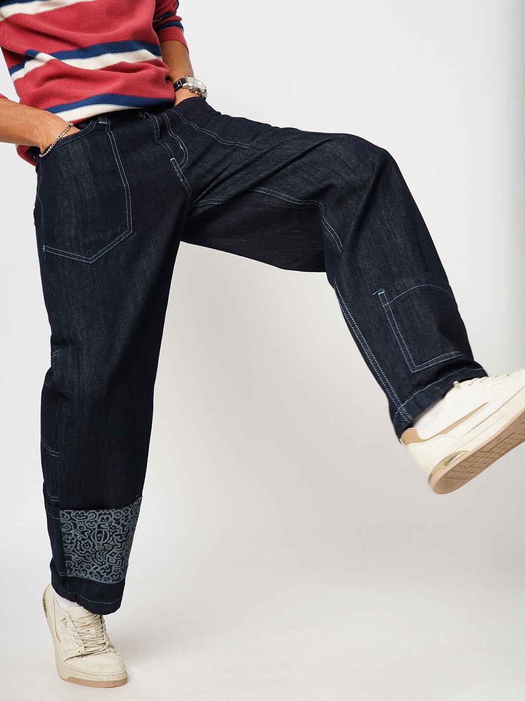 Men's Sketchy Blues Baggy Fit Jeans B5IVE