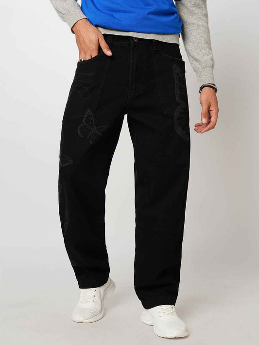 Men's Dark Winged Baggy Fit Jeans B5IVE