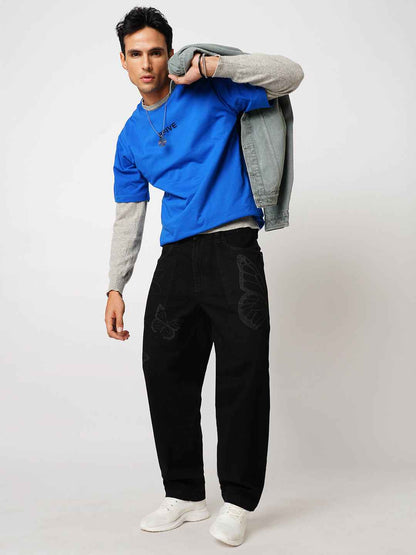 Men's Dark Winged Baggy Fit Jeans B5IVE