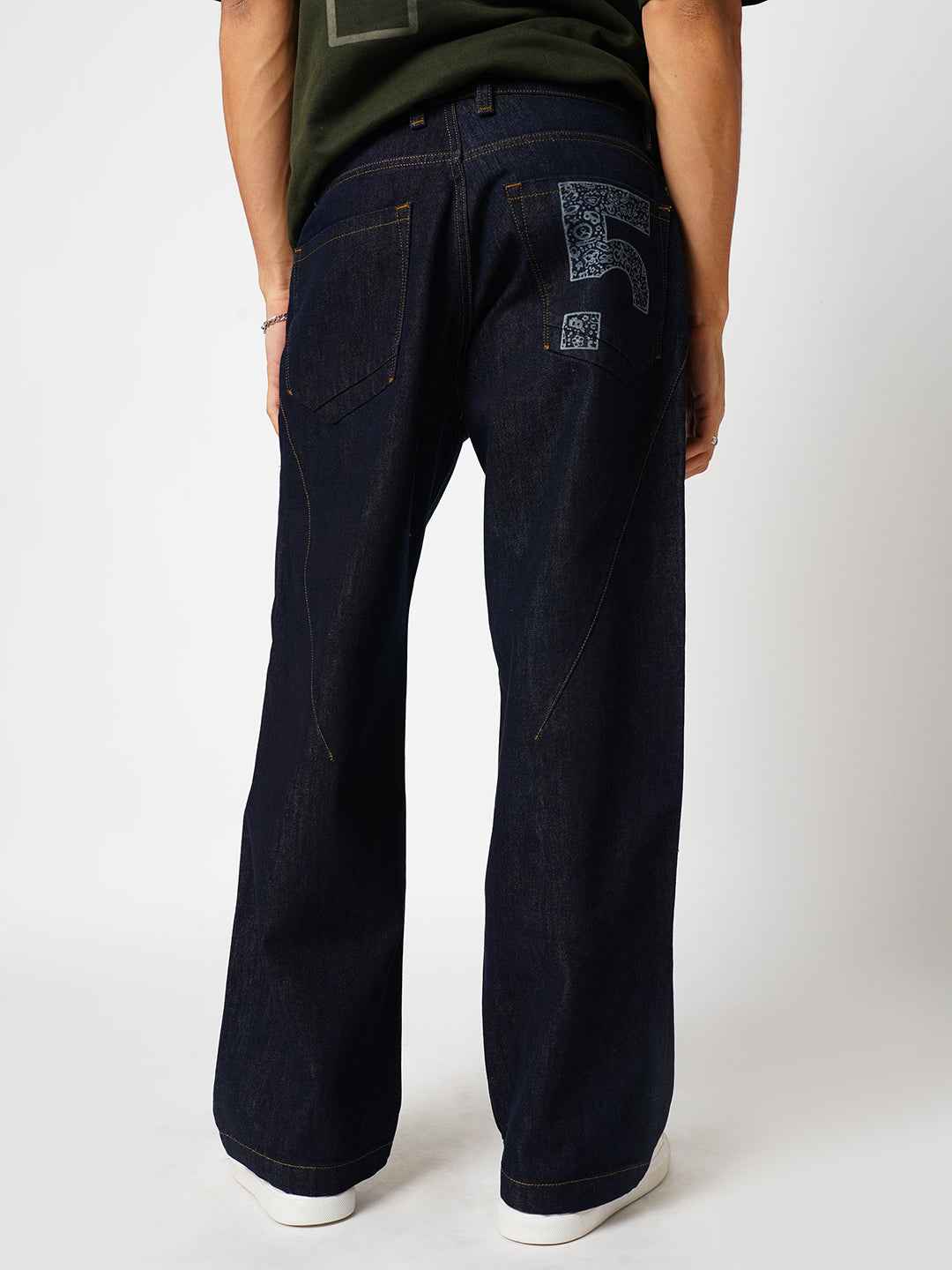 Men's Dart with Doodle Straight Fit Jeans B5IVE