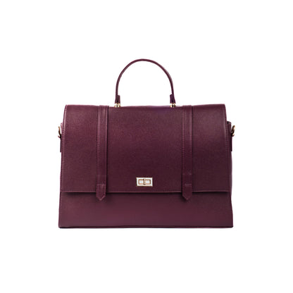The Convertible Work Bag: Handbag, Backpack & Shoulder Tote - Burgundy Belle