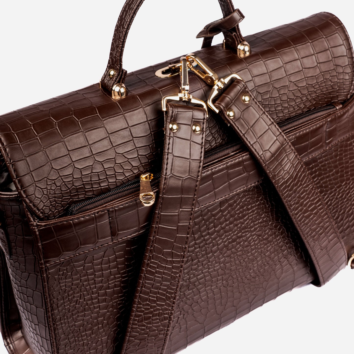 The Compact Convertible Work Bag for 14" laptops: Mahogany Mystique (3 in 1 - Backpack, Crossbody/Tote & Handbag)