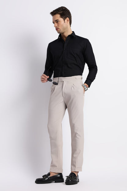 100% Pure Cotton Black Oxford Shirt for Men