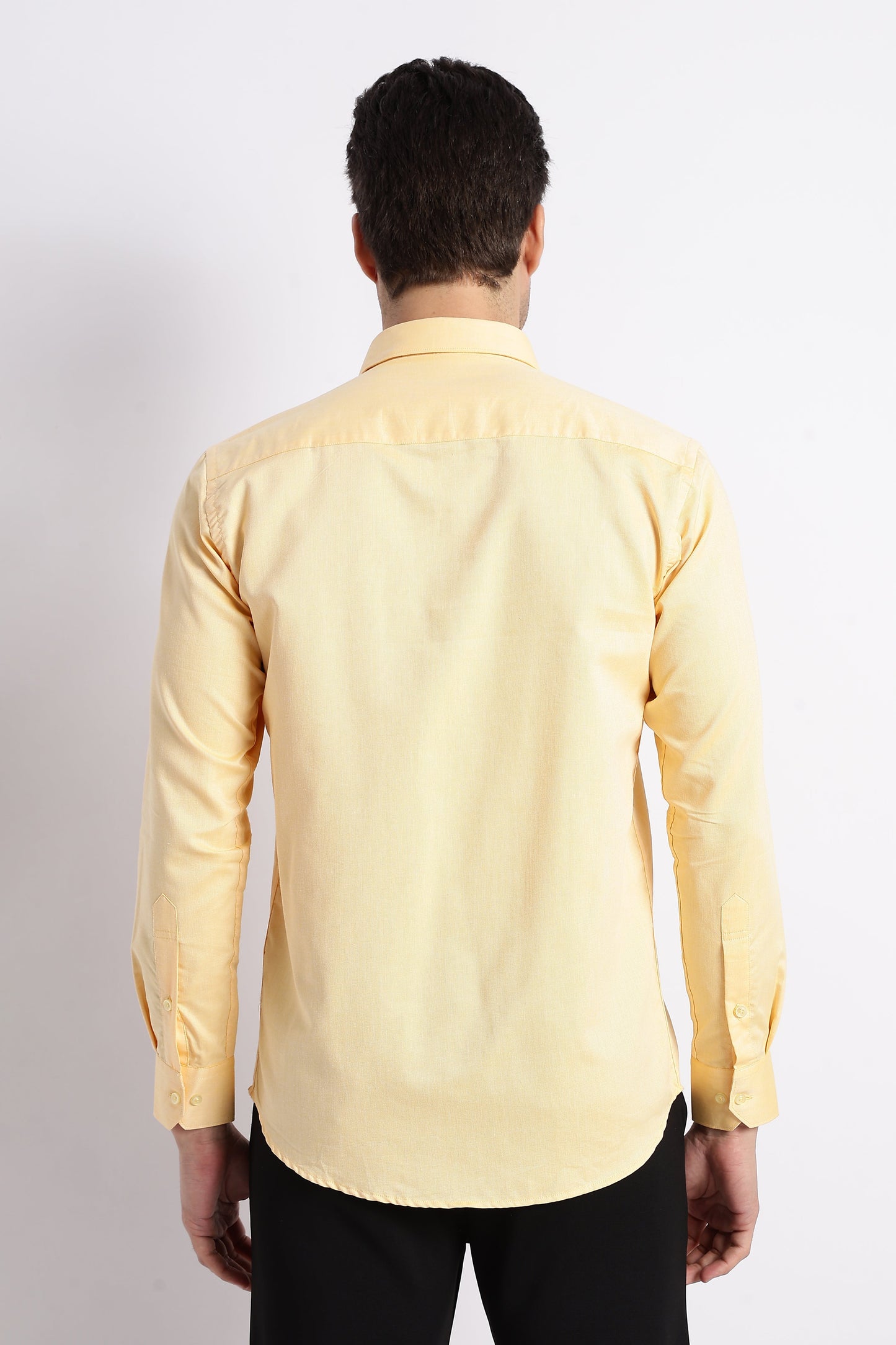 100% Pure Cotton Yellow Oxford Shirt for Men