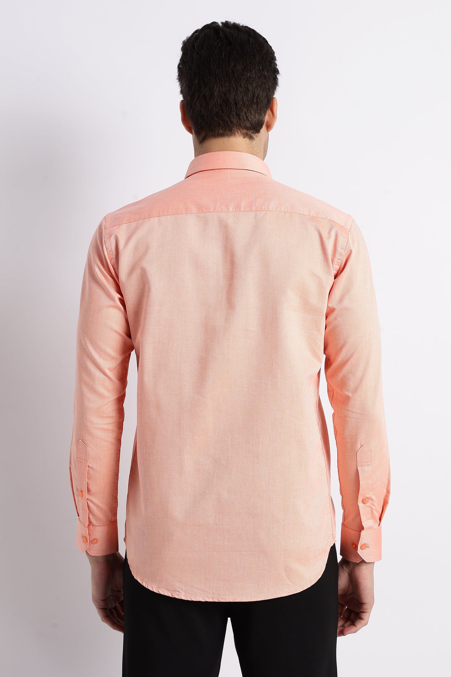 100% Pure Cotton Orange Oxford Shirt for Men