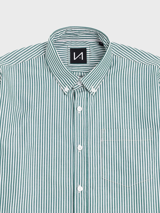 Earthy Stripes - White and Green