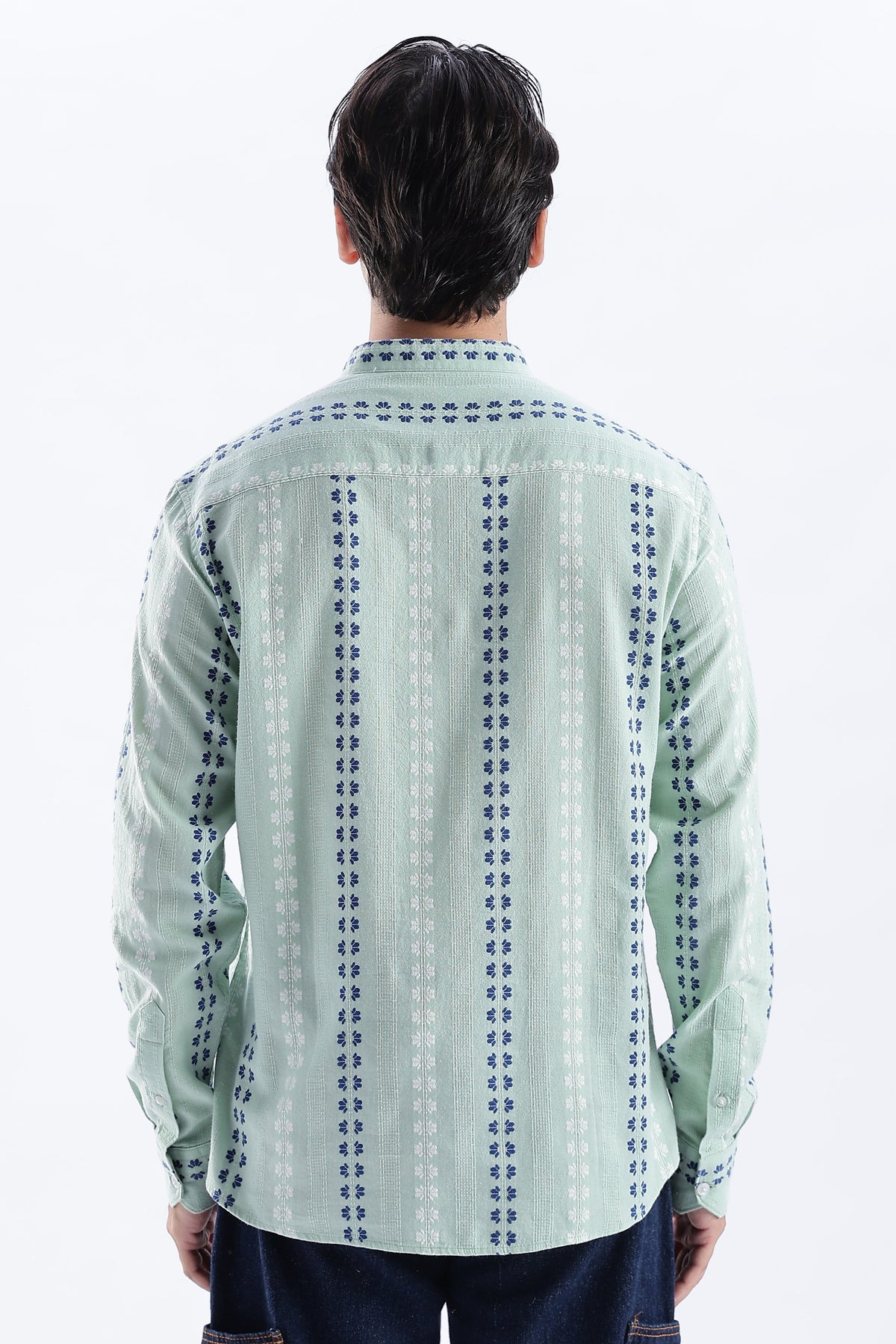 Uri Mint Dobby Motif Short Kurta Uri