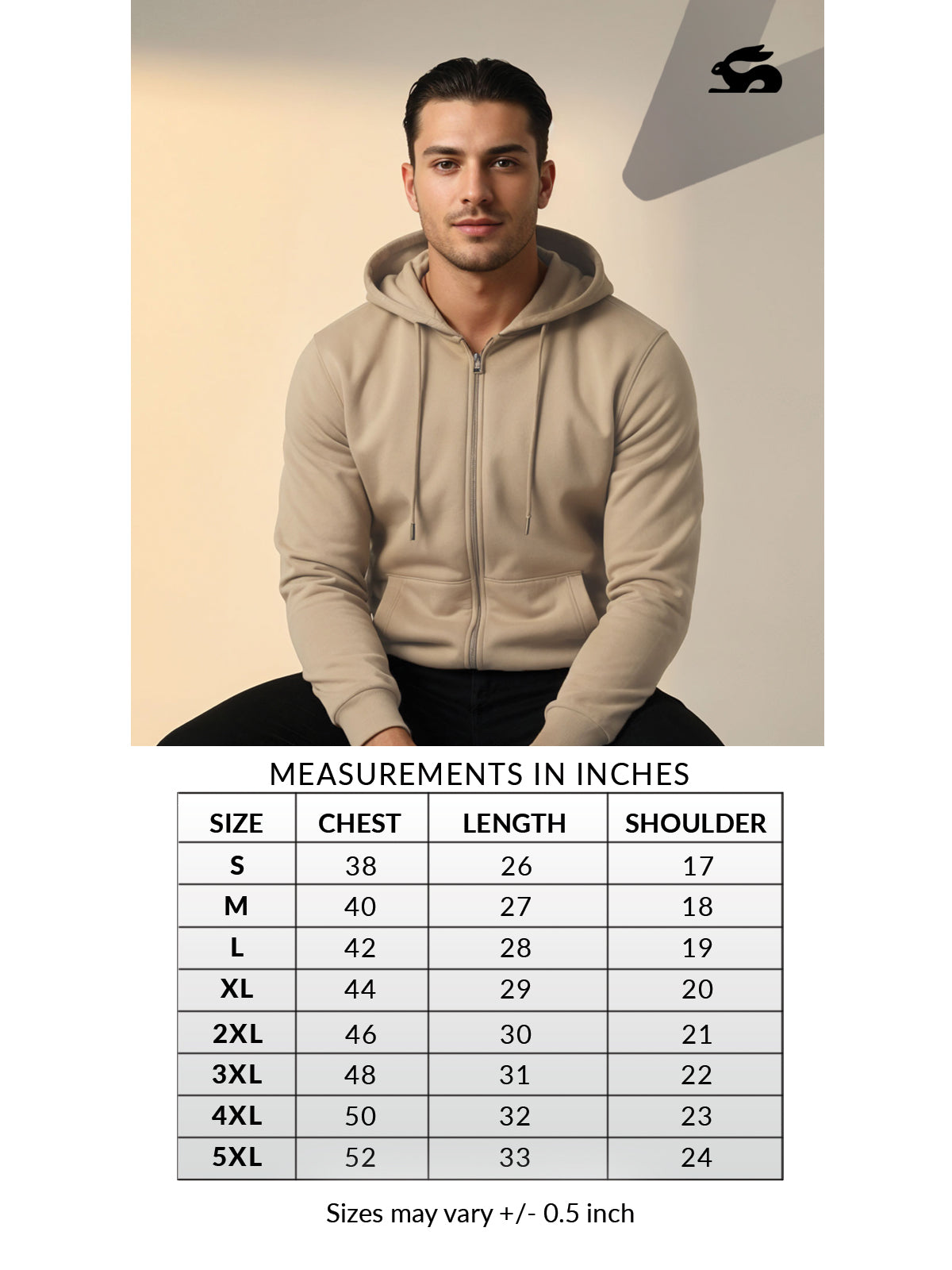 Men’s Regular Fit Zip-Up Hoodie