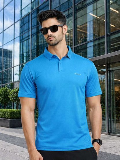 Performance Polo Tee-Ocean Blue