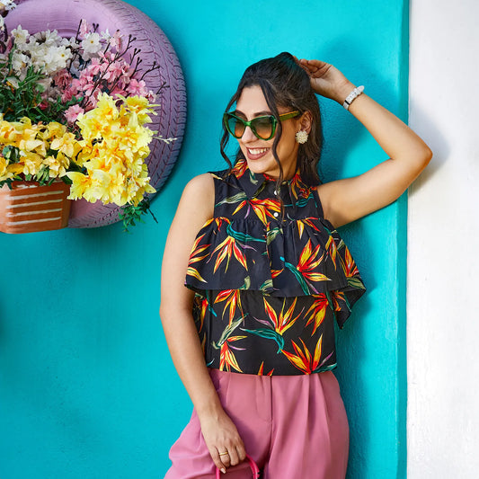 Flora Cold-Shoulder Top