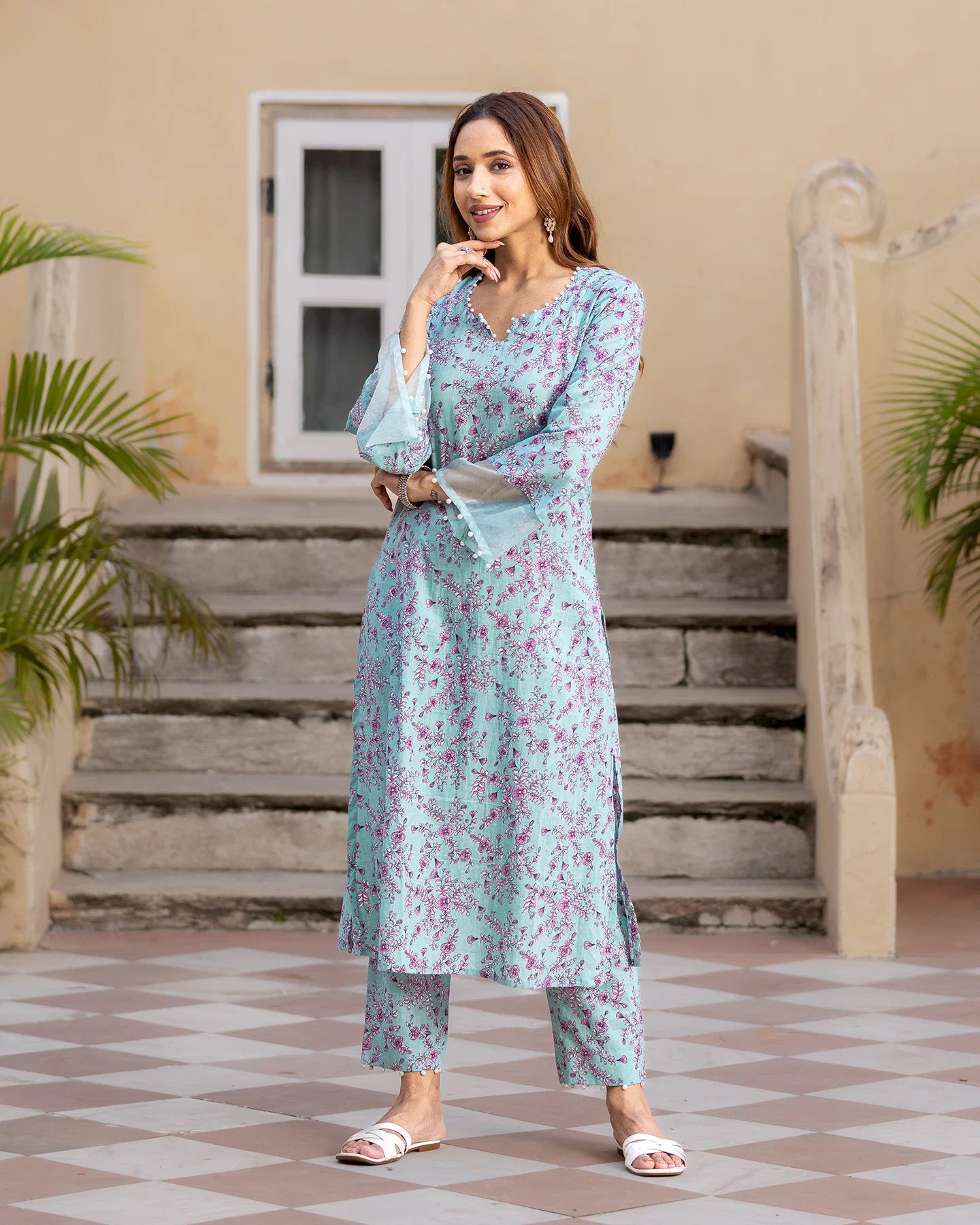 Sage Green Florian Kurta Set