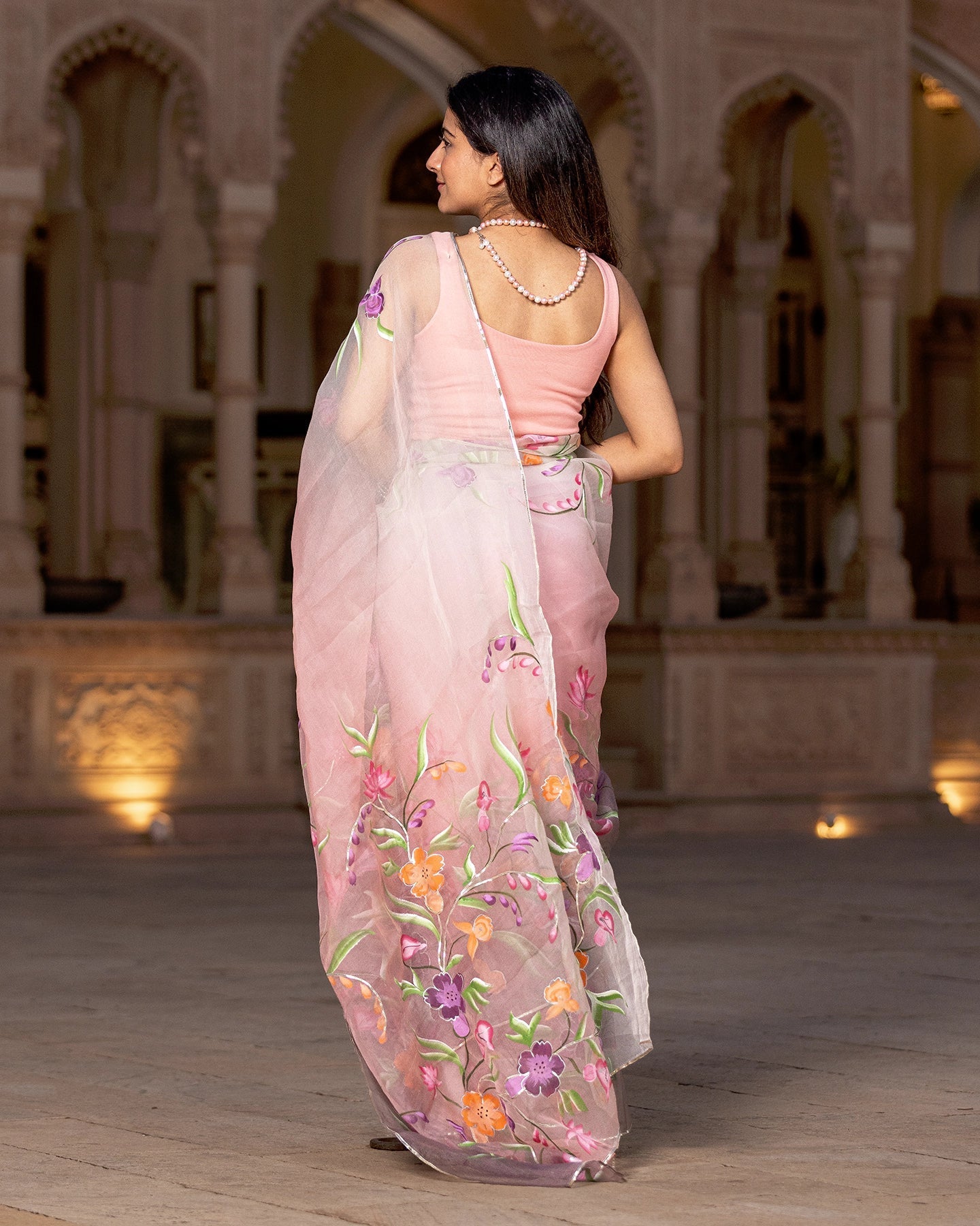 Sorbet Pink Florian Saree
