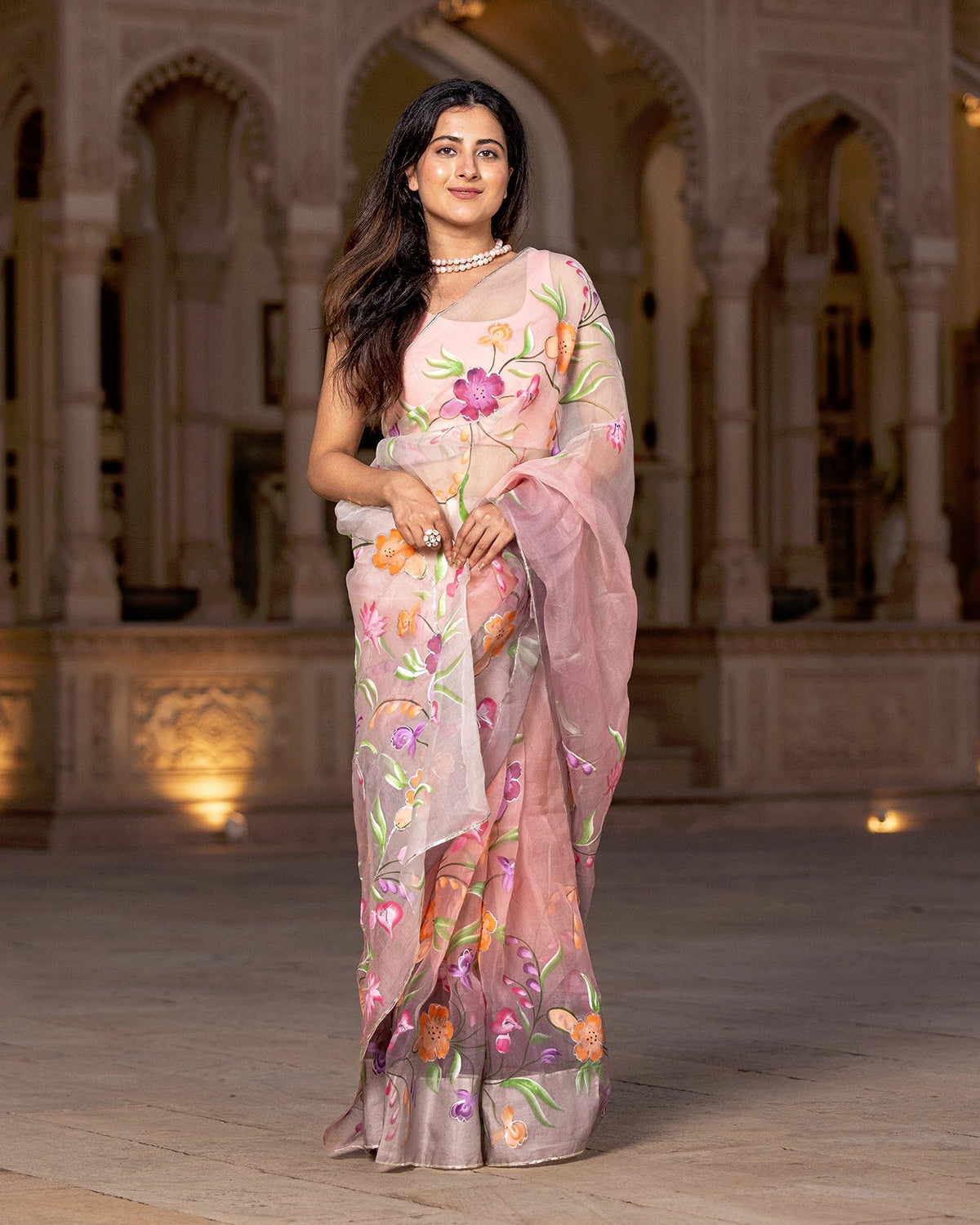 Sorbet Pink Florian Saree
