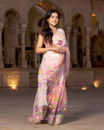 Sorbet Pink Florian Saree