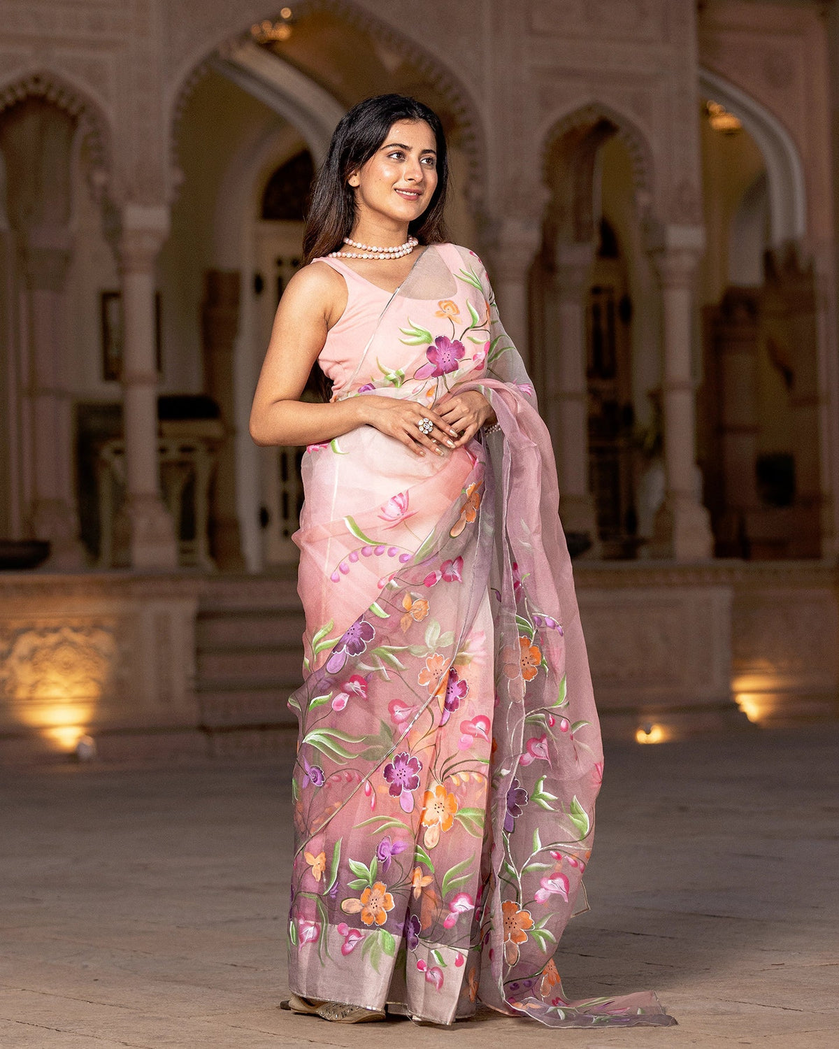 Sorbet Pink Florian Saree