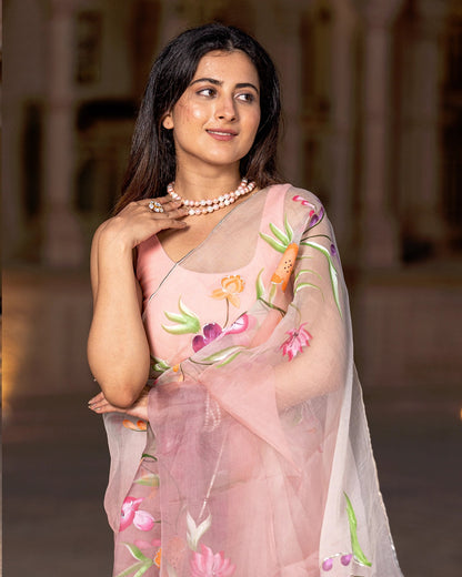 Sorbet Pink Florian Saree