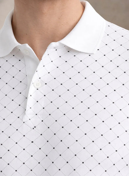 Adro Polo T-Shirt for Men | Allover Printed Polo T Shirt | Cotton Polo Tshirt