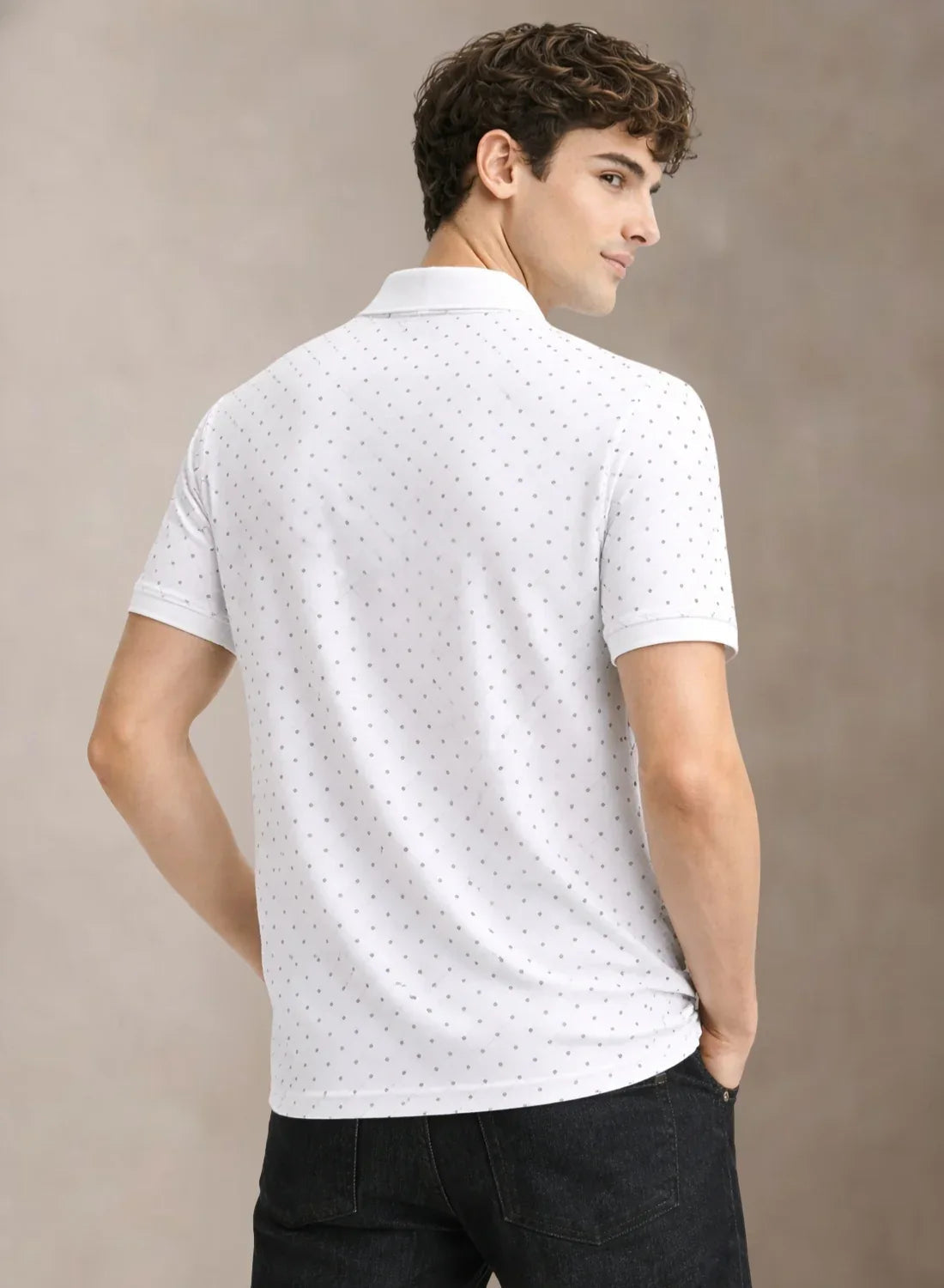 Adro Polo T-Shirt for Men | Allover Printed Polo T Shirt | Cotton Polo Tshirt