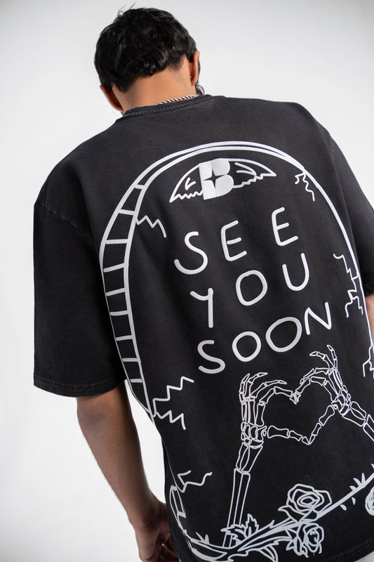 SEE YOU SOON ACID WASH TEE