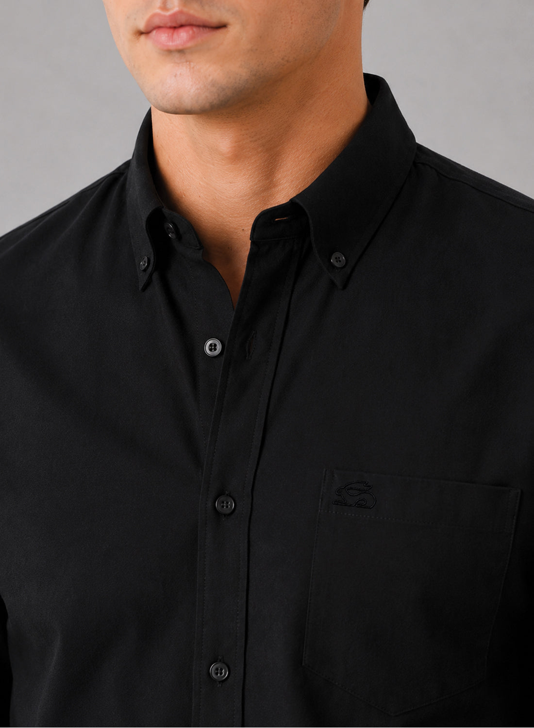 ADRO Premium Oxford Cotton Casual Shirt – Black
