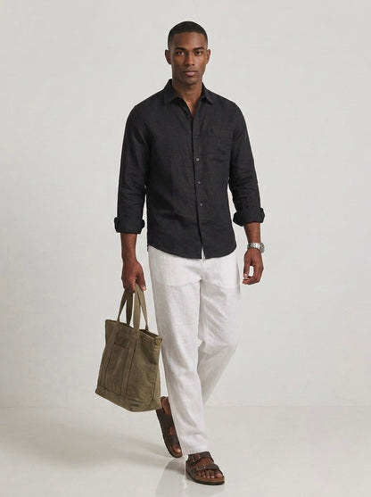 Pure Linen F/S - Black