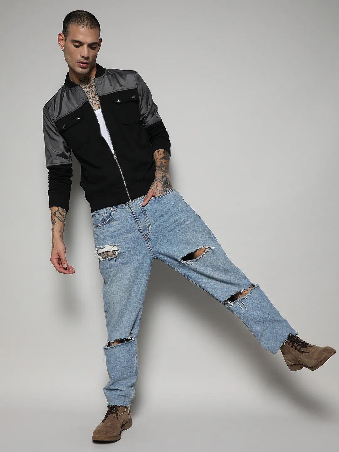 Zip-Front Jacket With Flap Pocket