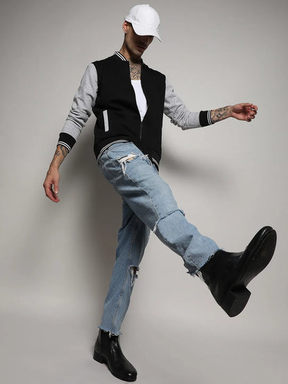 Zip-Front Jacket With Open-Angled Pocket