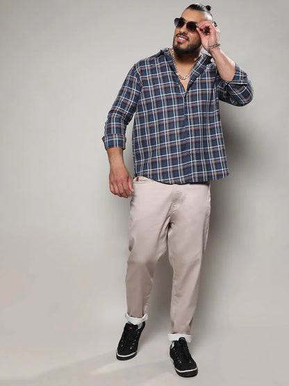 Blue Checkered Casual Shirt