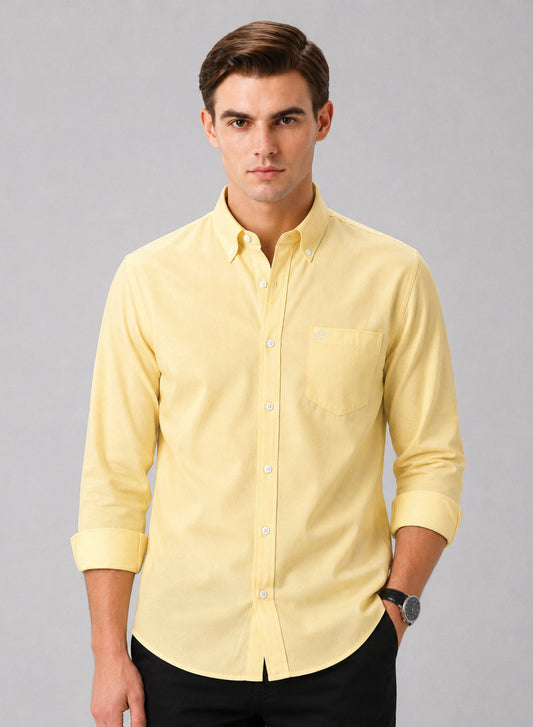 ADRO Premium Oxford Cotton Casual Shirt – Buttercream Buttercream