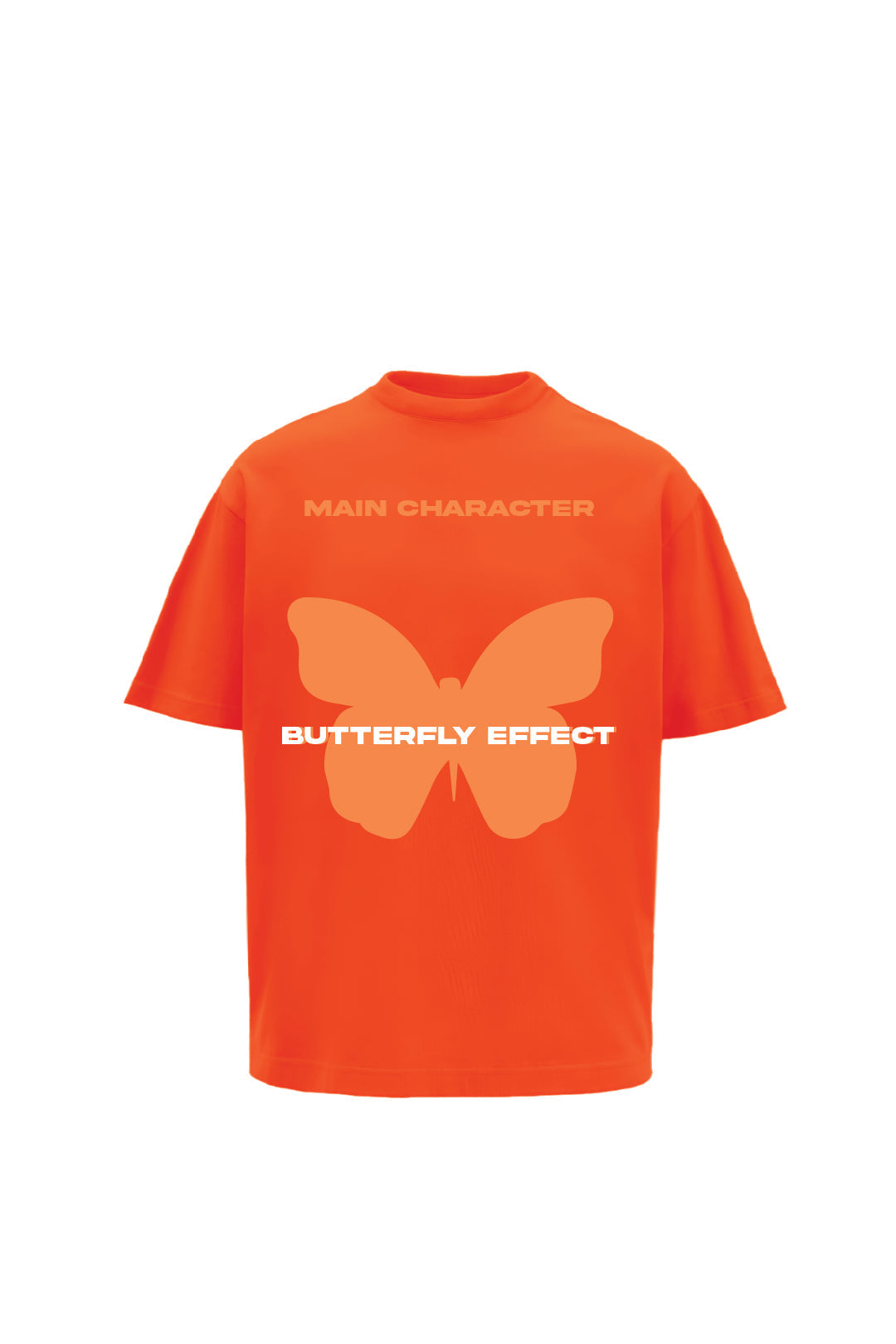 Butterfly Effect Oversized Orange T-Shirt Main Character