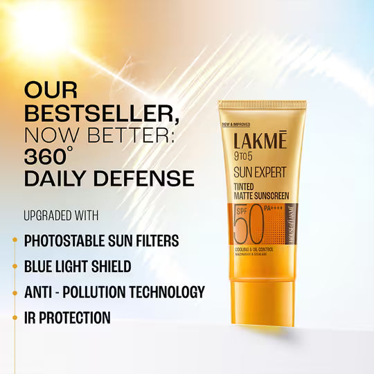 Lakme 9To5 Sun Expert Spf 50 PA+++Tint Hint Sunscreen Cream