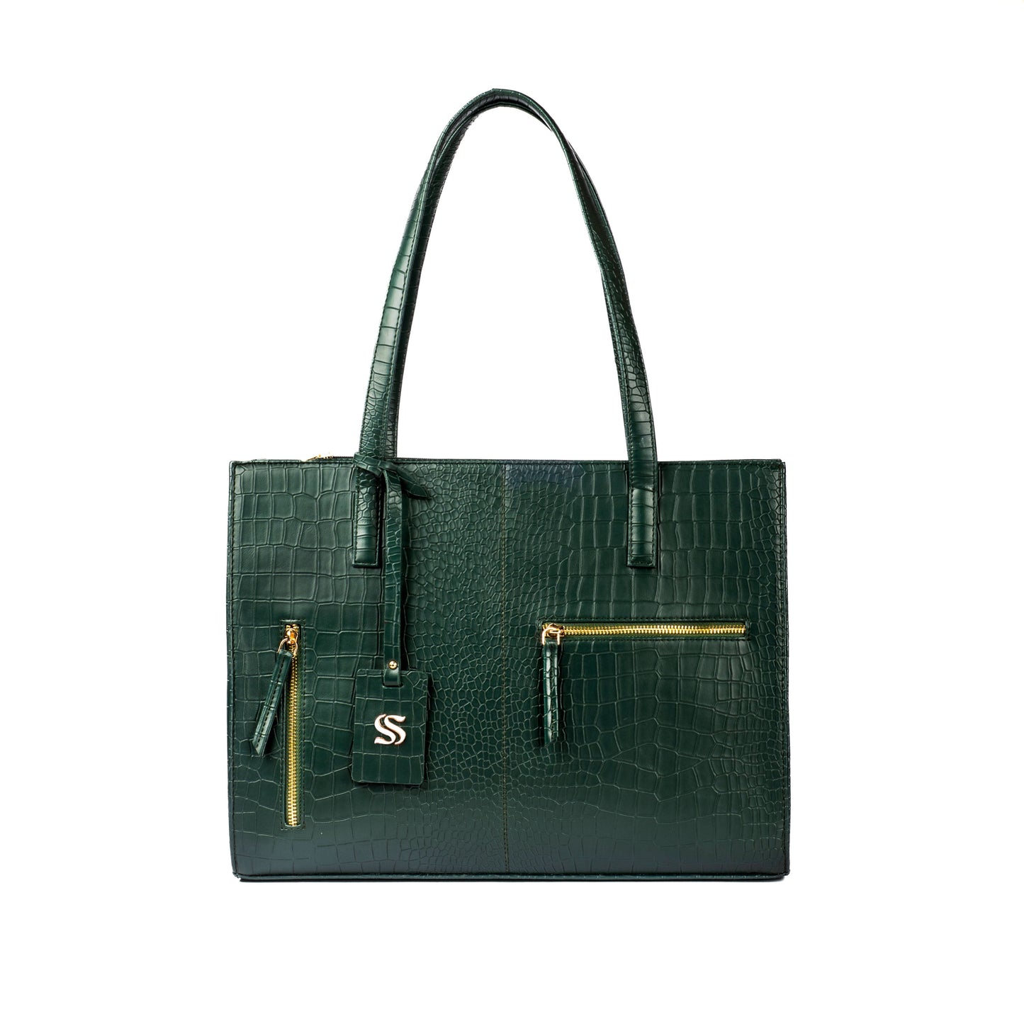 Emerald Elegance Amira Tote bag for 16" laptop