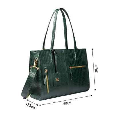 Emerald Elegance Amira Tote bag for 16" laptop